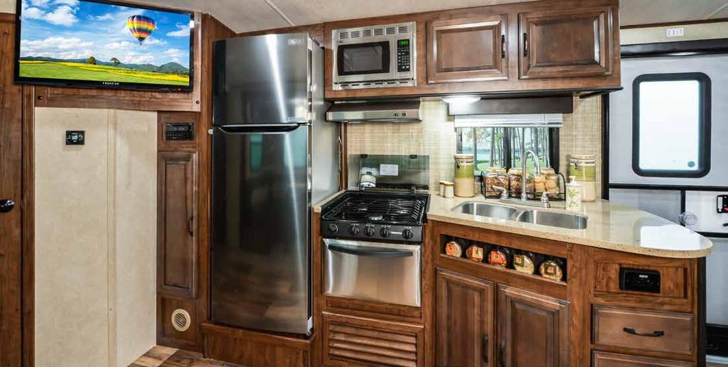 Model 28 RLSS Radiance is becoming the most popular lineup in Cruiser RV s offerings thanks to its upscale styling at an economical price.