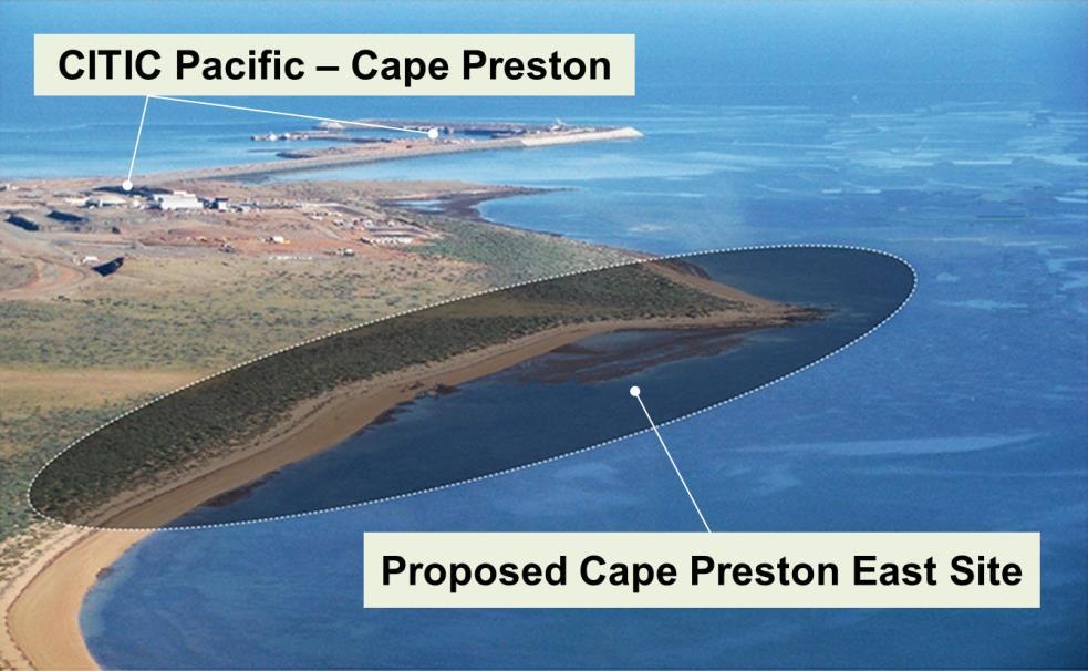 Cape Preston East Port - Onshore Operations Allowance for 8 stockpiles of 190kt each Onshore operational approach similar to
