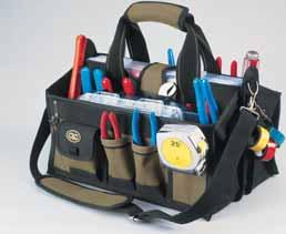 KUSW1529 15 POCKET 16 ELECTRICAL CENTRE TRAY TOOL BAG Multi-compartment plastic tray included, stores in middle compartment for easy access
