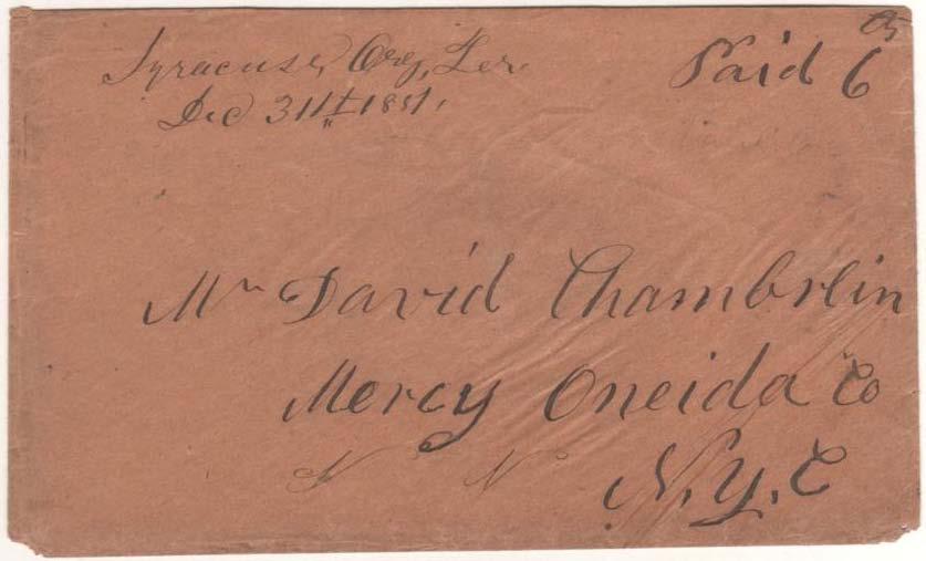 SYRACUSE (Linn) EST. 4 OCTOBER 1850 31 Dec 1851, Syracuse Oreg. Ter.