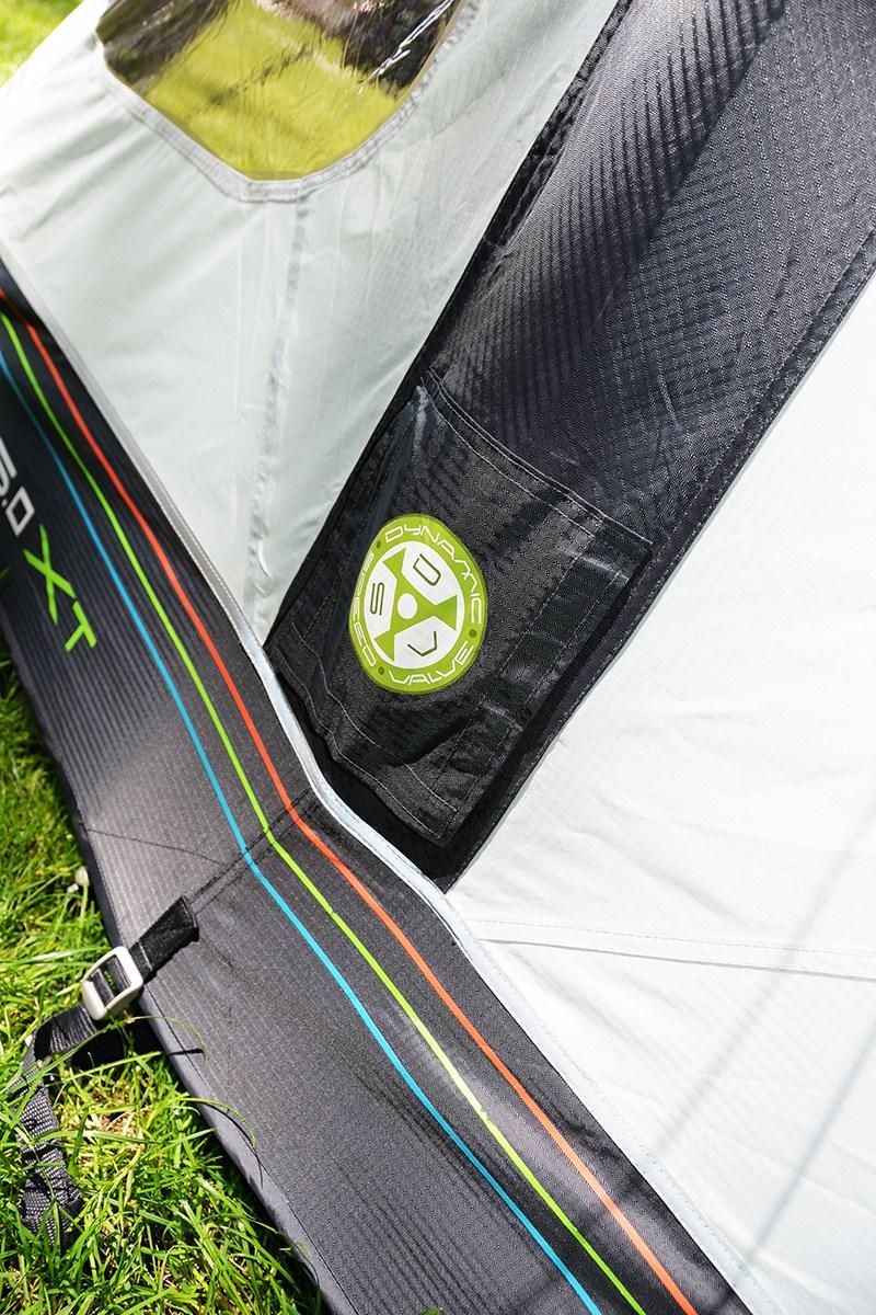 Use the adjustable pegging straps to tension the tent as you desire.