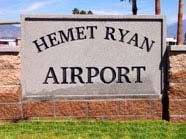1 Background and Inventory HEMET-RYAN AIRPORT Locations and Environs Hemet-Ryan Airport is situated in the San Jacinto Valley at the foot of the San Jacinto Mountains in Riverside County, California.