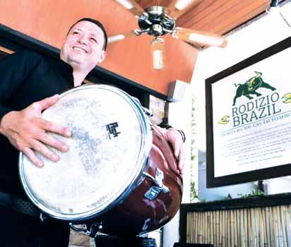 Brazilians love to do a barbeque on Sundays, they get together, prepare the food, listen and dance to Samba and drink, says Churasco Executive Chef and Manager Auriberto Auri Santos, I took part in