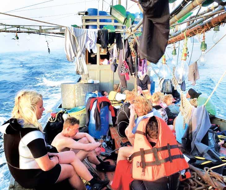 The Finnish-owned liveaboard Blue Star departed Thap Lamu Pier on February 6 with 33 people on board: 21 guests, six Thai crew, five foreign staff and one Burmese guide.