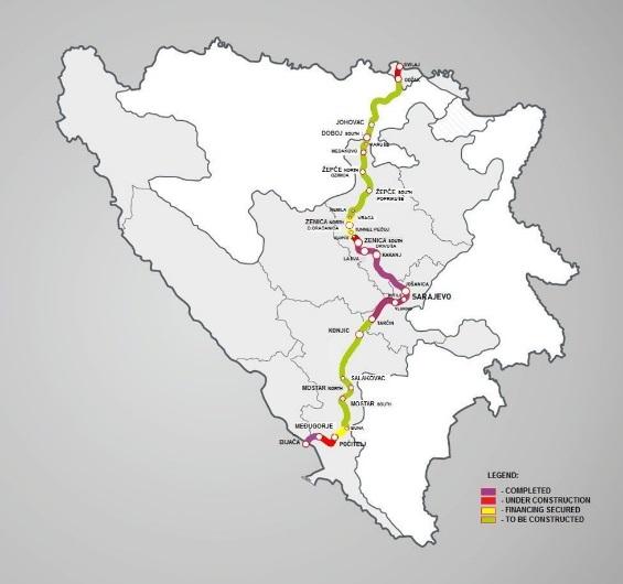 BOSNIA AND HERZEGOVINA 2018 CONNECTIVITY PROJECT Mediterranean Corridor: Bosnia and Herzegovina Croatia CVc Road Interconnection, Tarčin Ivan Subsection I Partners: Ministry of Communications and of