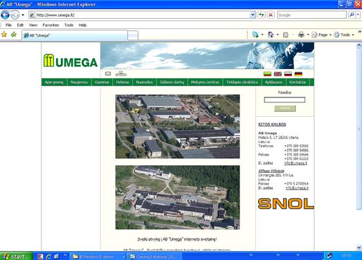 Daugiau informacijos apie mus galite rasti www.umega.lt For more information please visit our website at www.umega.lt AB UMEGA info@umega.
