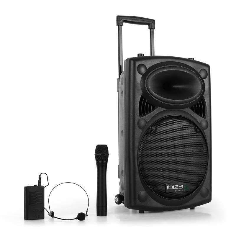 ITEM NUMBER 4 Portable 12 PA Speaker USB SD AUX MP3 Bluetooth - Public Address speaker -With 12" (30cm) bass driver and 350W RMS power -Built-in battery -MP3-capable USB and SD inputs connect the PA