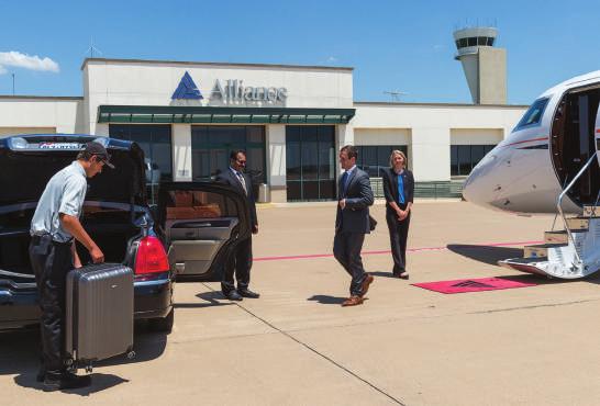 Executive and concierge services Travel in comfort and ease. Complete aviation services are available to corporate executives traveling to and from the AllianceTexas region.
