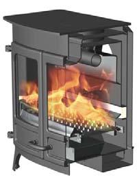 with its exceptional aesthetic design. As an integral boiler stove it is optimised to heat between 6 and 9 radiators plus hot water ensuring exceptional performance.