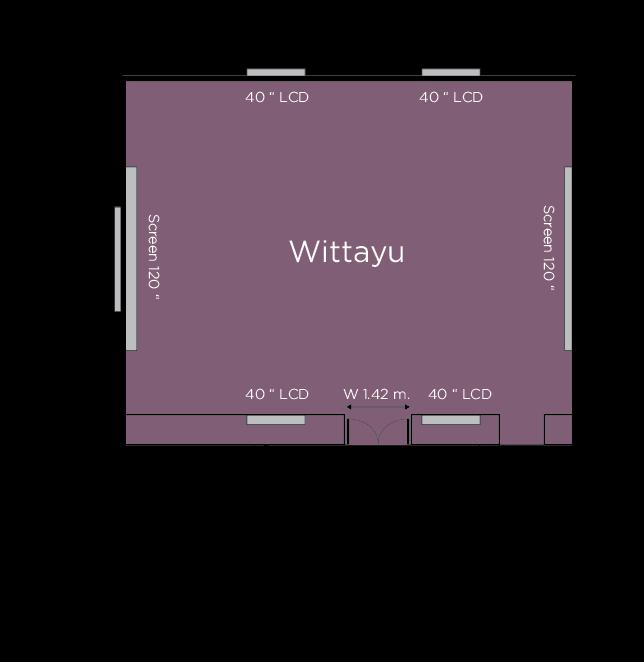 4 th FLOOR Wittayu Room Dimensions Capacity W x L x H Area Conference Theater Classroom U-Shape Reception (w/ stage) Banquet (rounds of 10) Chinese