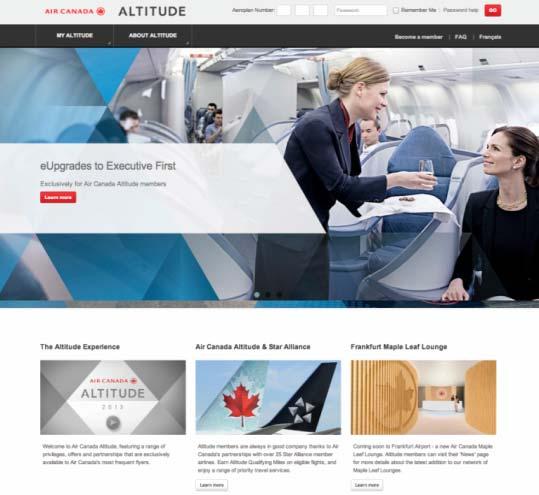 Launched Air Canada Altitude Altitude launched on March 1, 2013, a new brand which recognizes &