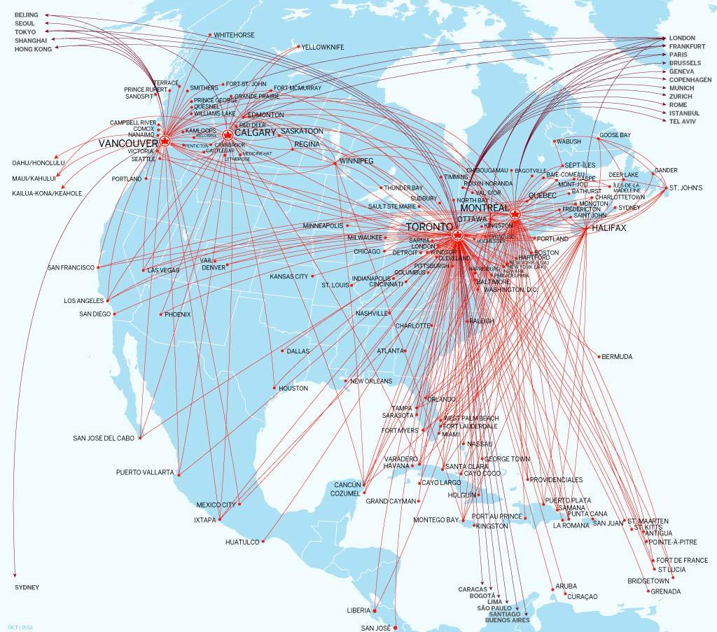 Powerful Global Network Future Growth Directed at Higher Margin International Markets >175 Direct Destinations: 60 in Canada 49