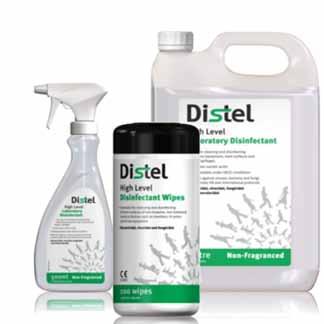 High-Level Laboratory Disinfectant Safe, Effective and Economical New DISTEL Disinfectant is an all-purpose, non-alcoholic based formulation for use in cleaning and disinfecting laboratory equipment