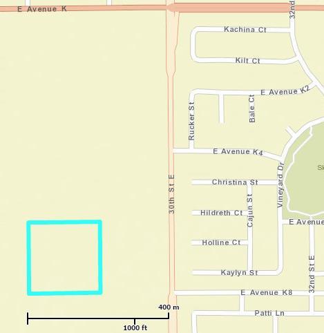 APN 3170-007-015 Vicinity 27th Street East and Avenue K8 (According to Assessor Map) Los Angeles County Area Lancaster Zoning LRSRR Gross Acres 10.00 Net Acres 10.00 Price per Gross Acre $19,500.