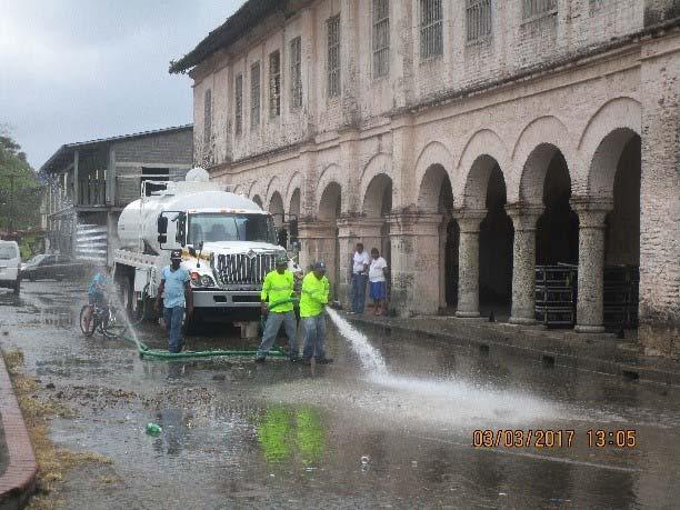 Photo No.4. Cleaning of the streets of the town.