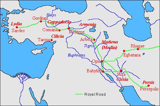The Persians Big network of roads Allowed for trade between different peoples/cultures in the empire Allowed for easy movement