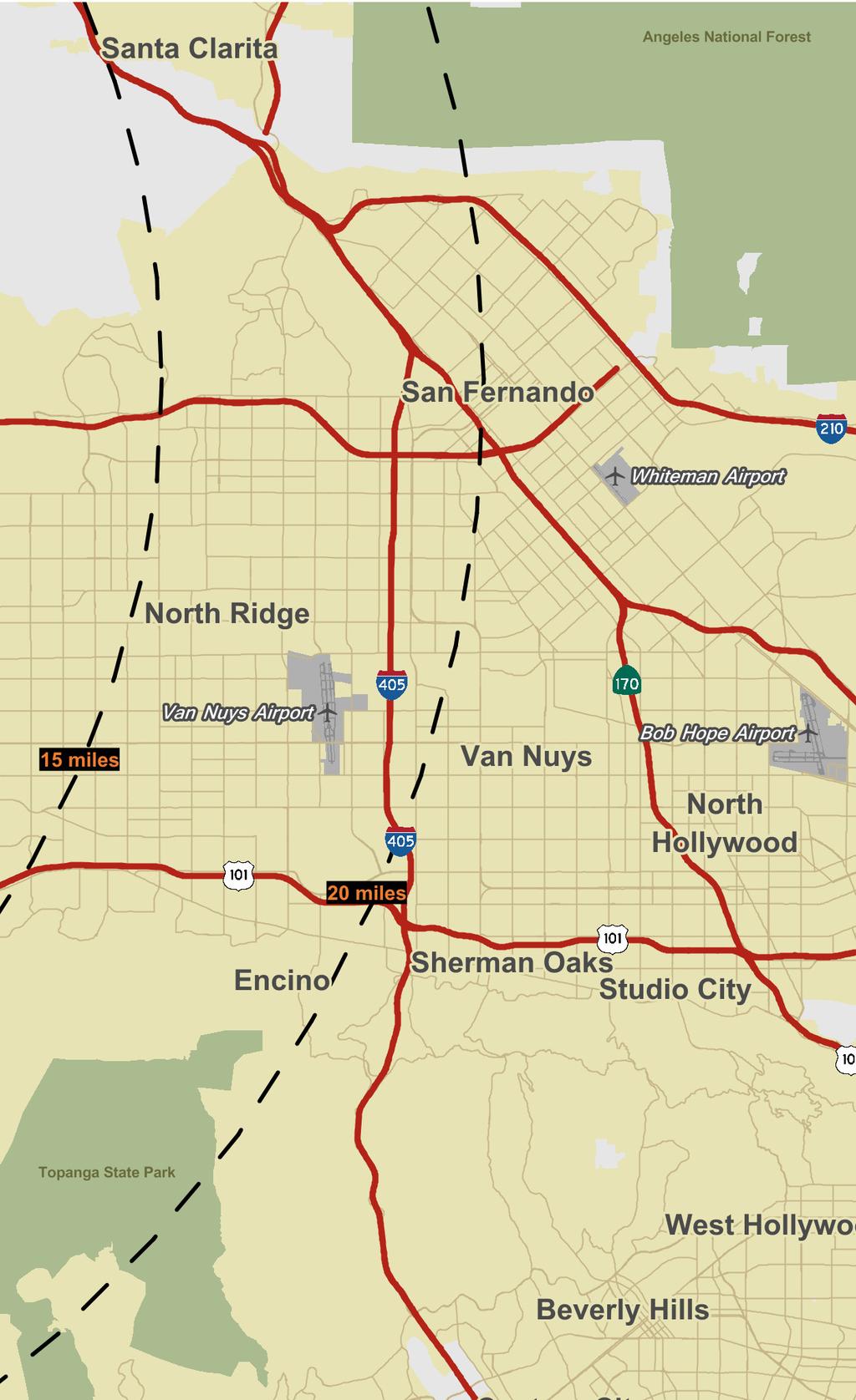 entire North Los Angeles region 5
