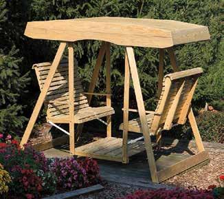 Double Lawn Swings - Wood Our Double Lawn Swings are constructed with a