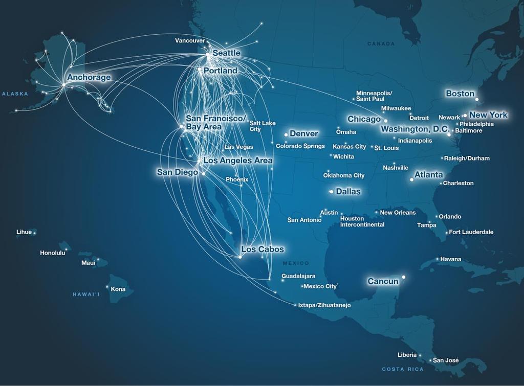 We have a long track record of successful growth 63 destinations North-South orientation