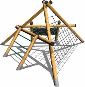 Ropewalk Tangle has a challenging perimeter with different timber levels, there are hand and foot holds to help get started.