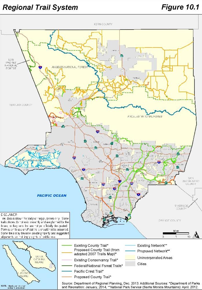 Project Background Statistics LA County has over 210 miles of existing regional multi-use trails.