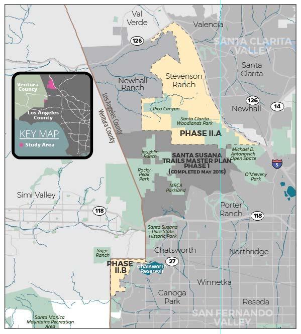 Project Overview: Study Area Study area encompasses approximately 24 square miles State Route-126 to the north Interstate-5 and the City of Los Angeles to the east City of Los Angeles and Phase I of