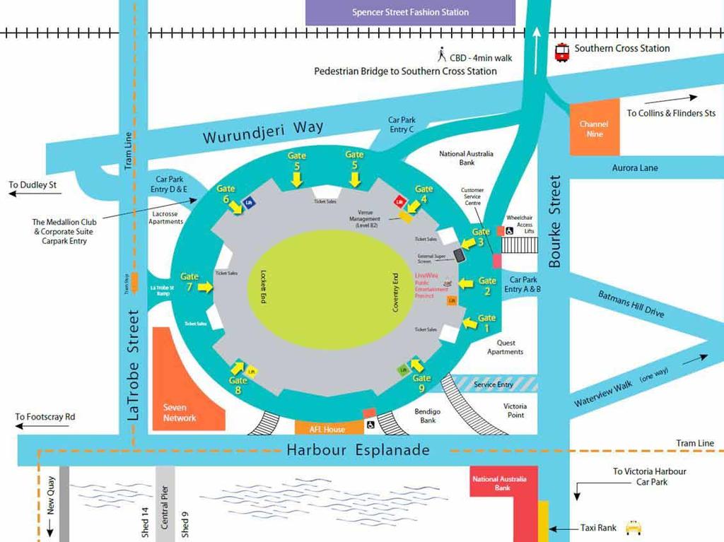 Car Parking & Access On site parking for 2,500 vehicles is available at Etihad Stadium. See plan below.