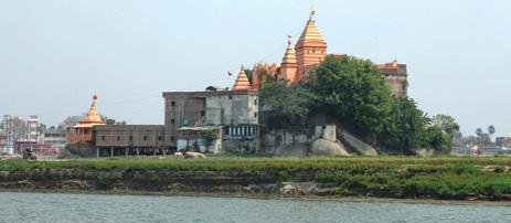 The second and larger one is occupied by the 16th century temple of Ajgaibinath Shiva.