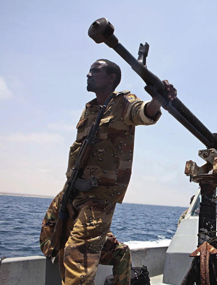 13 Members of the Somaliland coast guard patrol