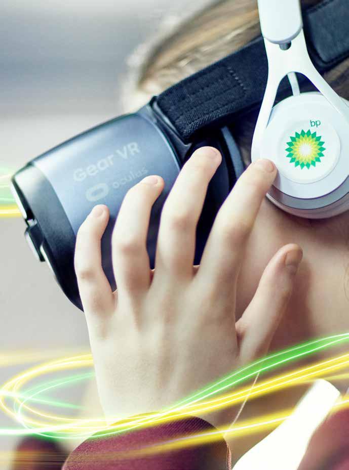 BP s impact on the UK economy in 2017 17 School pupil wearing a VR headset, exploring