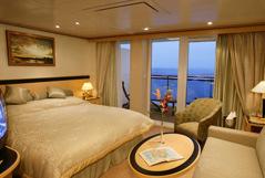 Britannia Club Balcony At any time of the day your luxury stateroom provides a welcome retreat of comfort and good taste in which to unwind.