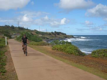 3 miles of striped on-street bike lanes Bike Route - Nawiliwili Road, Lihue Bike Lane - Kaana Street, Lihue Table 2-11 Bicycle Facilities on Kauai as of 2011 Location Signed Bike Route (mi.