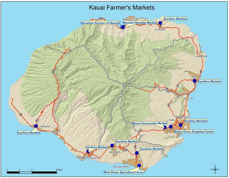 There is a high concentration of supermarkets in Lihue and along the Kuhio Highway in the Kapaa-Wailua.