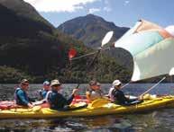 what Fiordland wilderness is all about and of course having fun along the way! Each day involves approximately five hours kayaking amidst towering cliffs, waterfalls and lush rainforest.