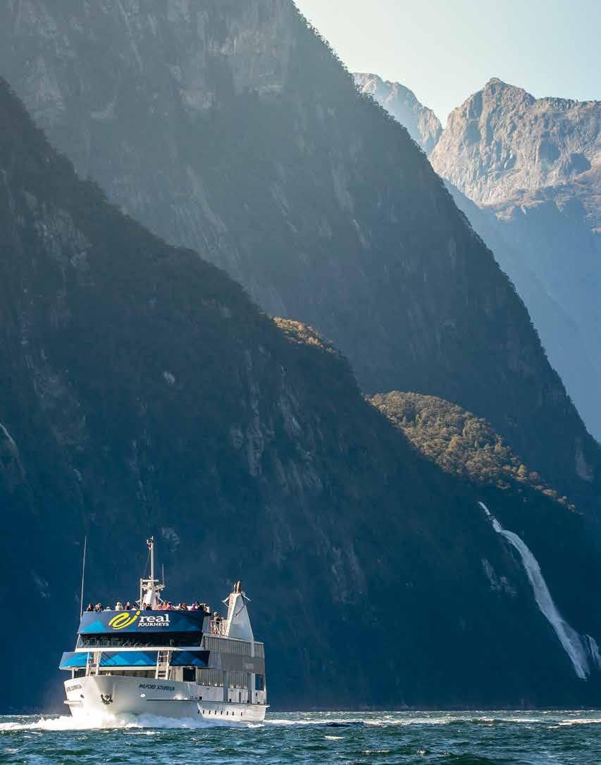 MILFORD Scenic Cruises From Milford Cruise Only All Year All Year From Te Anau Milford Sovereign All Year Scenic motor vessel purpose built for cruising within Milford Sound (renovated in 2015) From