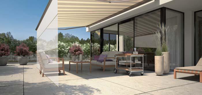 Opal Design II option with Valance Plus Valance Plus greater privacy thanks to vertical protection against the sun and prying eyes