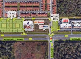 CENTRAL FLORIDA 9 Available - Two New Ground-Up Retail Sites NEC & NWQ of International Parkway & SR 46, Sanford, FL Available: 3.