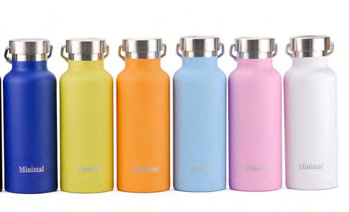 Stainless Steel Double Wall Vacuum Insulated Flask Stainless steel double wall insulated flask keeps beverage cold up to 24 hrs or hot up to 12 hrs. Built-in large metal handle.