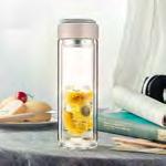 Double Wall Glass Bottle & Cups The Double Wall Glass Bottle is made of heat-resistant