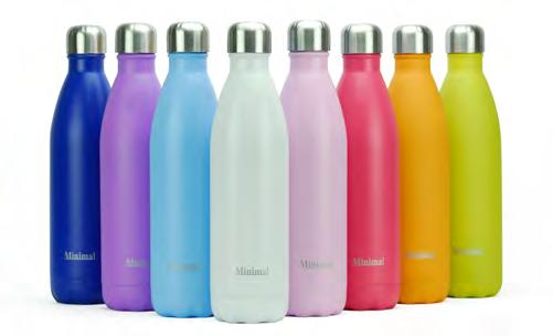 Stainless Steel Double Wall Vacuum Insulated Bottle Stainless steel double wall insulated bottle keeps beverage cold up to 24 hrs or hot up to 12 hrs. Handy silicone hanger & carabiner.