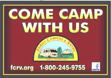 Visit us whenever you can -- we welcome all FCRV members and visitors. Try us! We honestly believe you will like us!!! WHERE ARE WE GOING? WHAT ARE WE DOING? WHEN IS IT HAPPENING?