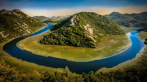 Lake Skadar 42 09 60 N, 19 18 60 E Lake Skadar, the largest in the Balkans, the only national park dominated by aquatic and wetland ecosystems.