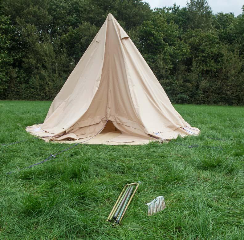 groundsheet tight, peg it out.