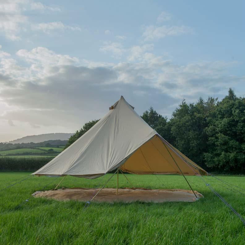 8 All our bell tents come heavy duty zipped in groundsheets, so you can enjoy the