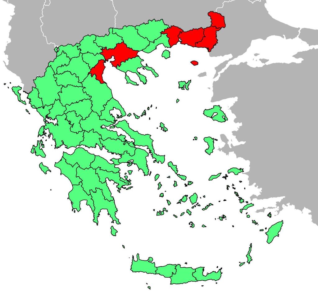 AREAS OF GREECE CURRENTLY UNDER RESTRICTIONS DUE TO SGP Sheep and Goat Pox in Greece - SCoFCAH, Brussels 3-4 July 2014 F.Y.R.O.M.