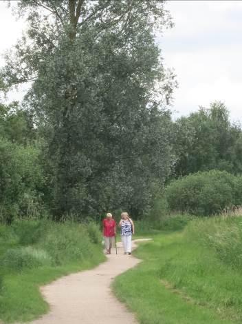 The Lodes Way There is a cycle path with a solid, even gravel surface suitable for wheelchairs and push chairs.