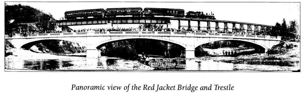 Due to financial and legal disputes with the railroad, the Red Jacket Trestle wasn t completed until September 1874.