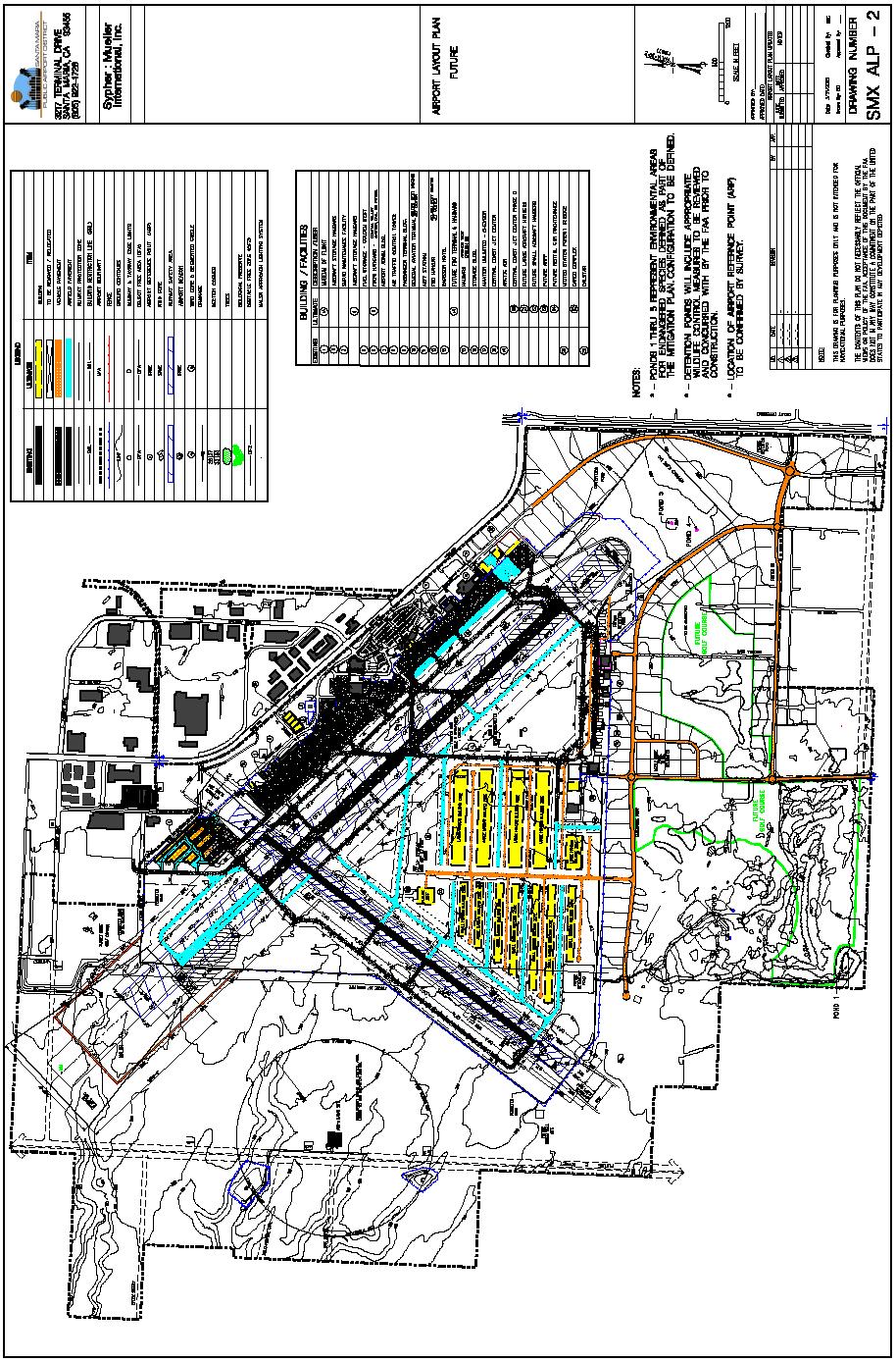 Figure 10-1: Airport Layout Plan Drawing Source: Santa Maria Airport (SMX), prepared by Sypher:Mueller.