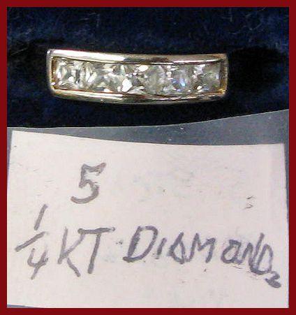 Single Jewelry 1 st Bill Green Ring with 5 Diamonds (1/4 karat stones) 2 nd Hurley Gashaw