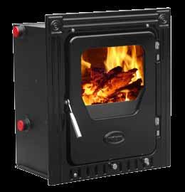 The Multifuel Backboiler Enamel Inset Stove comes in two outputs and your choice will depend on the number of radiators in your house.
